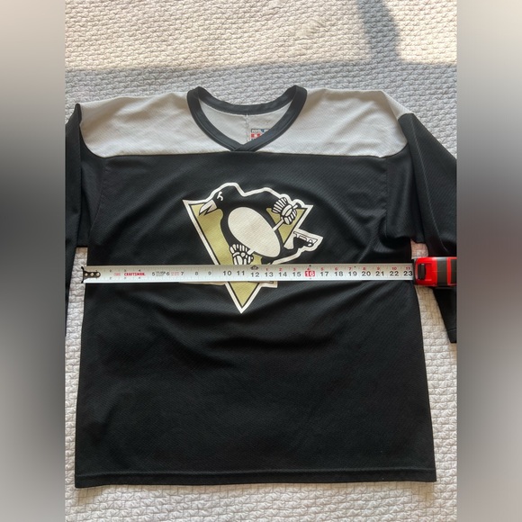 Vintage Mario Lemieux Pittsburgh Penguins CCM Hockey Jersey Size L - Picture 6 of 8